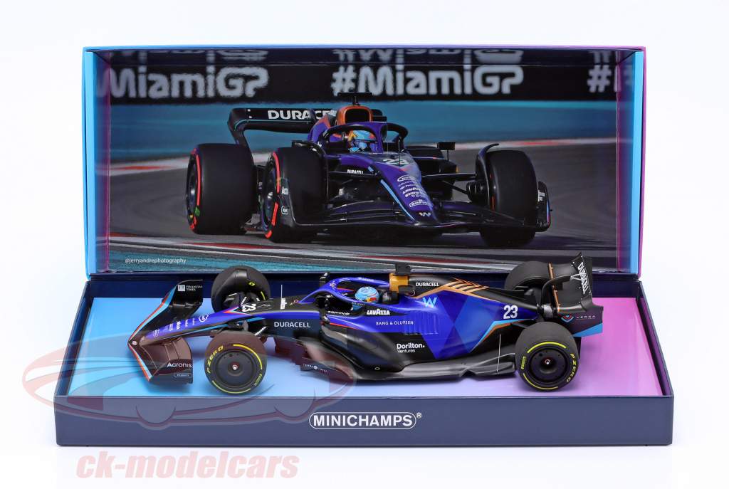 Alexander Albon Williams FW44 #23 Miami GP formel 1 2022 1:18 Minichamps