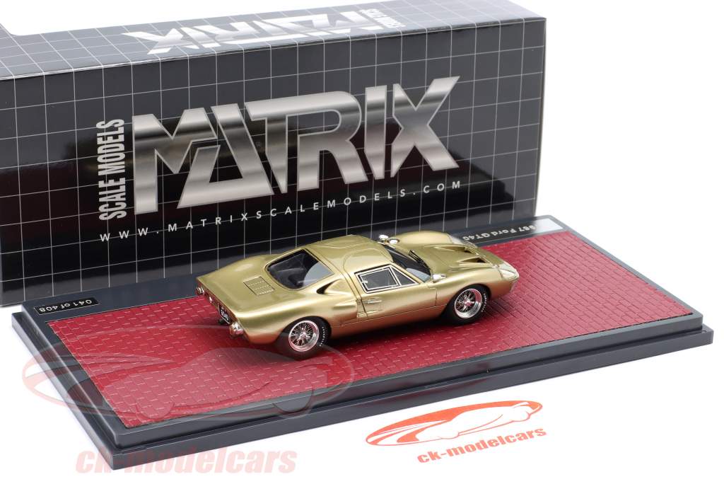 Ford GT40 MK III year 1967 gold metallic 1:43 Matrix