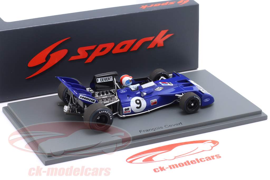 Francois Cevert Tyrrell 002 #9 winnaar USA GP formule 1 1971 1:43 Spark
