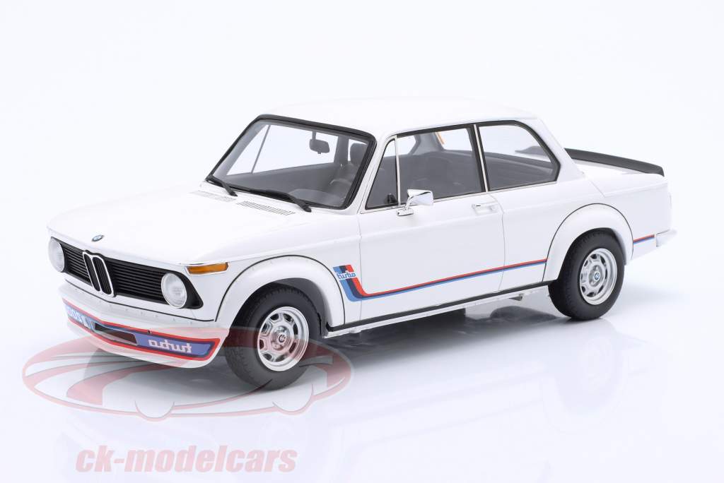 BMW 2002 Turbo Byggeår 1973 hvid 1:18 Spark