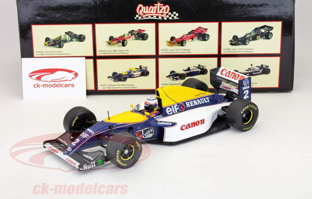 1/18 ウイリアムズ　FW15C　プロスト　Quartzo Quartzo Exoto 1/18 Williams F1 FW15C '93 GP Of S. Africa