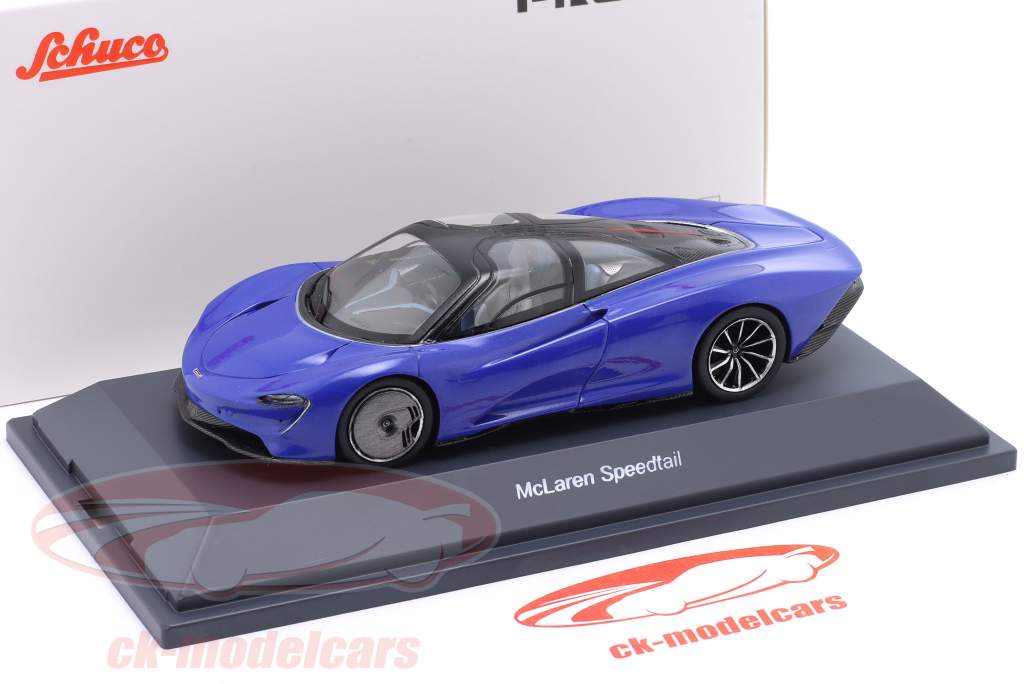 McLaren Speedtail Année de construction 2020 bleu 1:43 Schuco