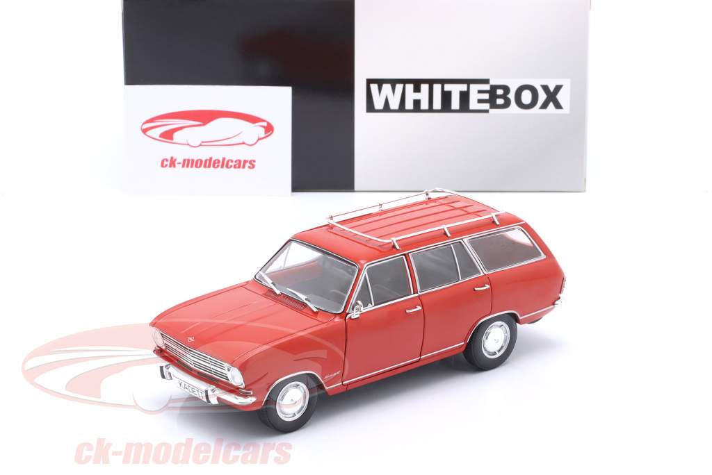 Opel Kadett B Caravan Byggeår 1965 rød 1:24 WhiteBox