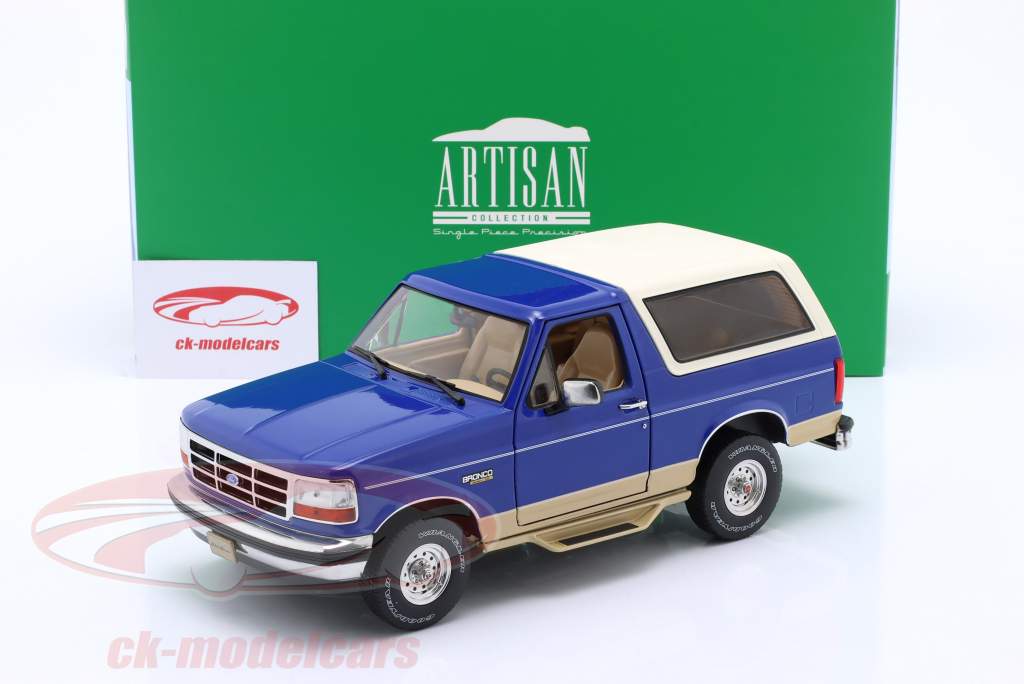 Ford Bronco Eddie Bauer Edition 1996 real azul / bronce 1:18 Greenlight