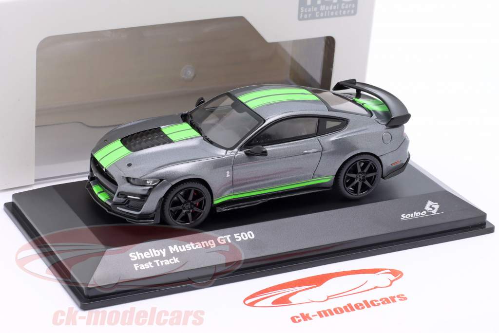 Ford Shelby Mustang GT500 year 2020 grey metallic / neon green 1:43 Solido