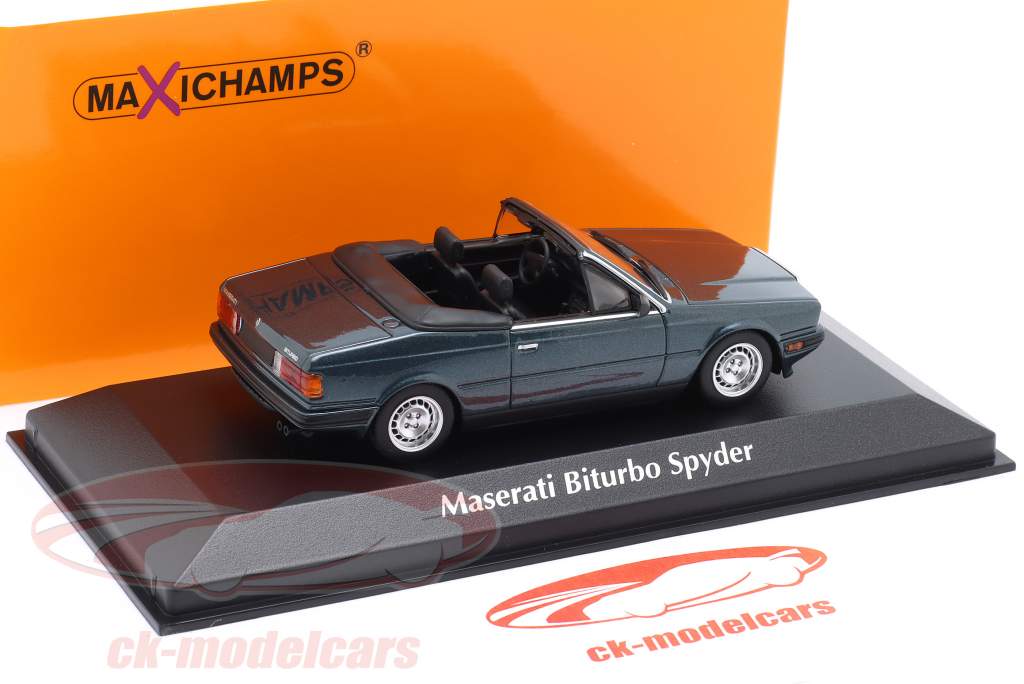 Maserati Biturbo Spyder Año de construcción 1984 verde oscuro metálico 1:43 Minichamps