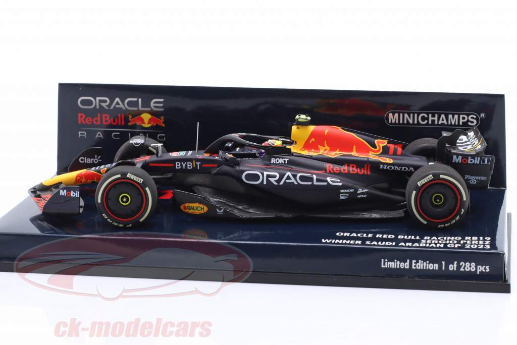 S. Perez Red Bull RB19 #11 gagnant Arabie Saoudite GP formule 1 2023 1:43 Minichamps