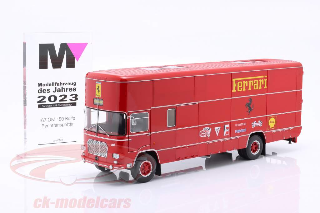 OM Fiat 150 Rolfo Scuderia Ferrari Course Voiture Transporteur années 70  1:18 CMR