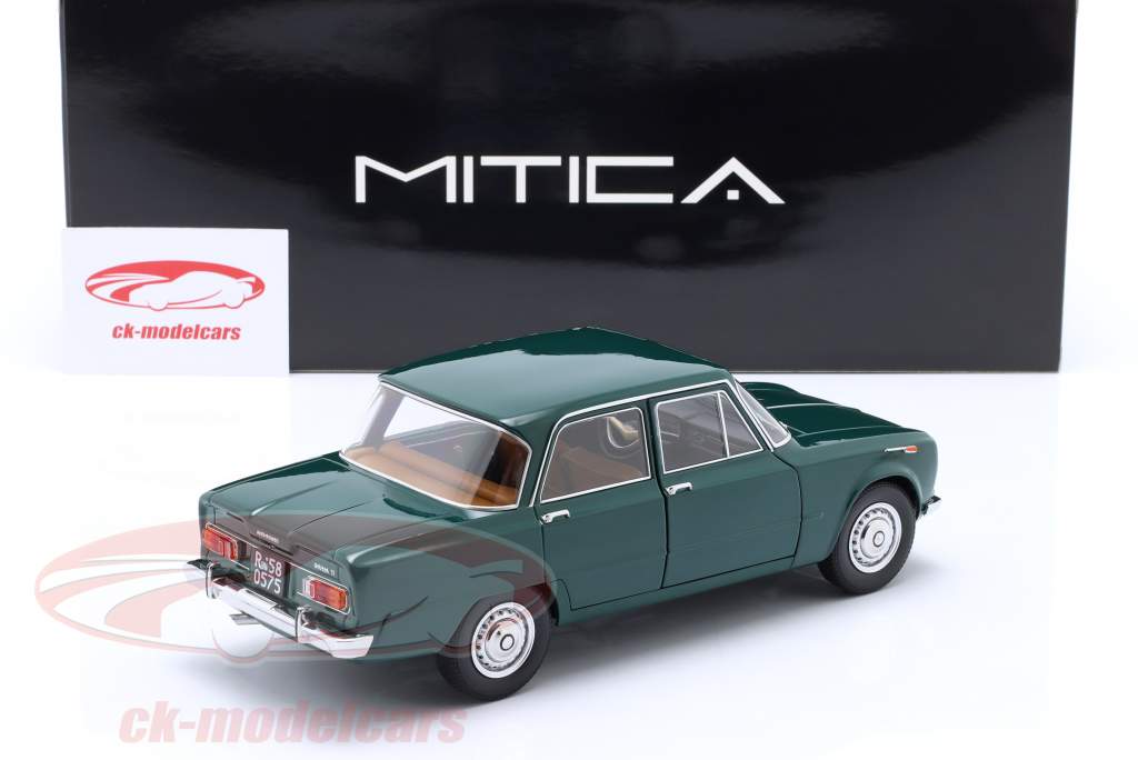 Alfa Romeo Giulia 1.6 Ti 建設年 1962 濃い緑色 1:18 Mitica