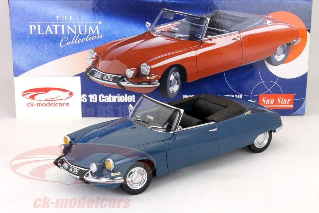 シトロエンDS 19カブリオレ1961年パシフィックブルー/サンスター1時18分パシフィックブルー
