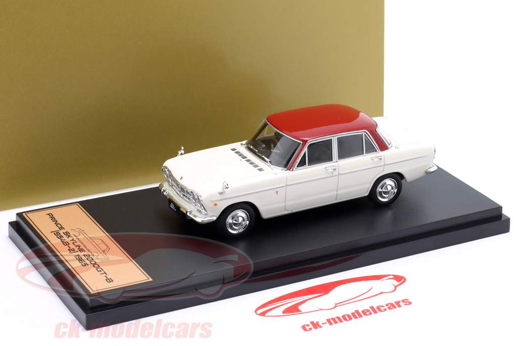 Nissan Prince Skyline 2000GT-B Baujahr 1965 weiß / rot 1:43 Hachette