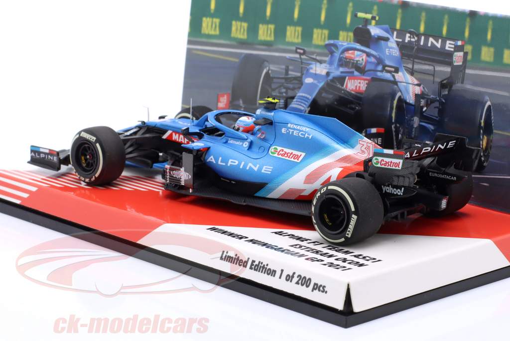 Esteban Ocon Alpine A521 #31 勝者 ハンガリー GP 式 1 2021 1:43 Minichamps
