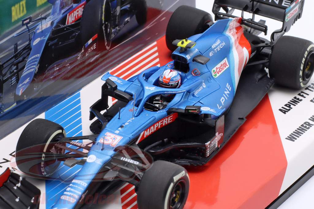 Esteban Ocon Alpine A521 #31 Sieger Ungarn GP Formel 1 2021 1:43 Minichamps
