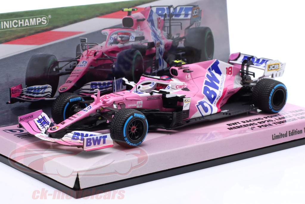 L. Stroll Racing Point RP20 #18 1er Pole Position turc GP formule 1 2020 1:43 Minichamps