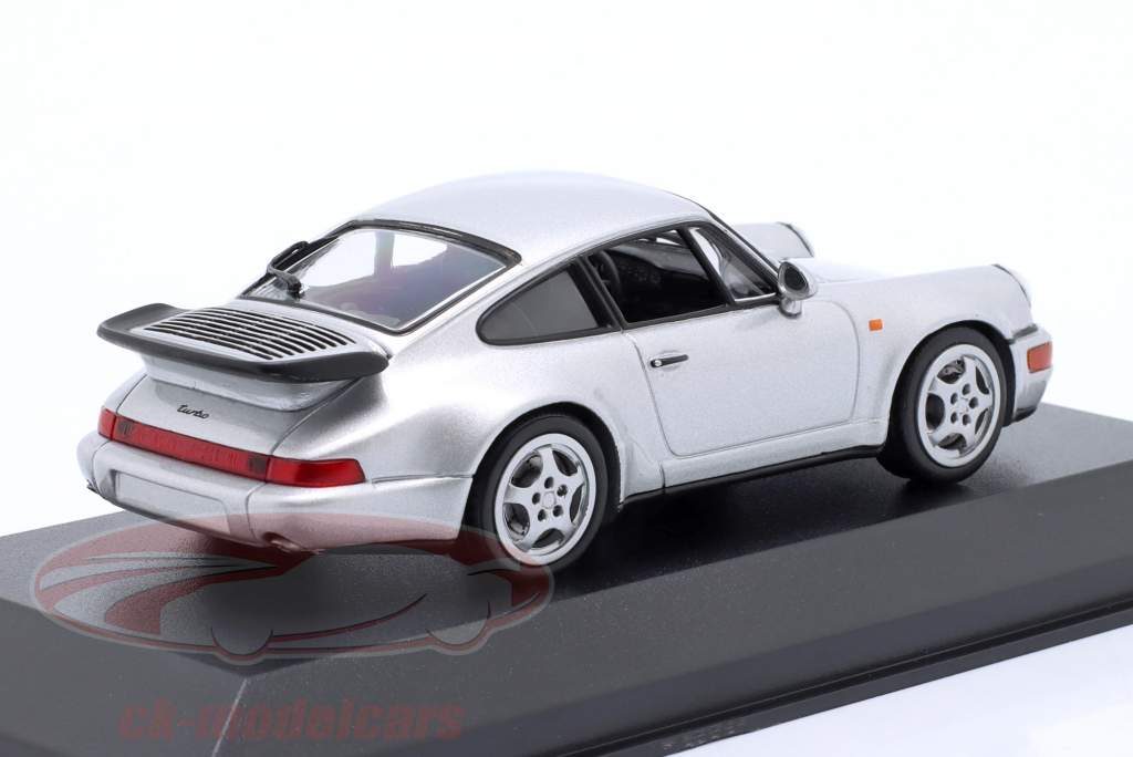 Porsche 911 (964) Turbo year 1990 silver metallic 1:43 Minichamps