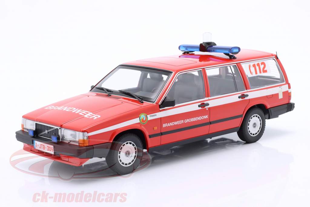Volvo 740 GL Break Fire department Grobbendonk 1986 red 1:18 Minichamps