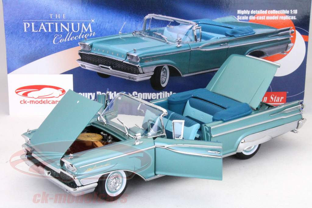 Mercury Parklane Open Convertible année 1959 turquoise metallique 1:18 SunStar