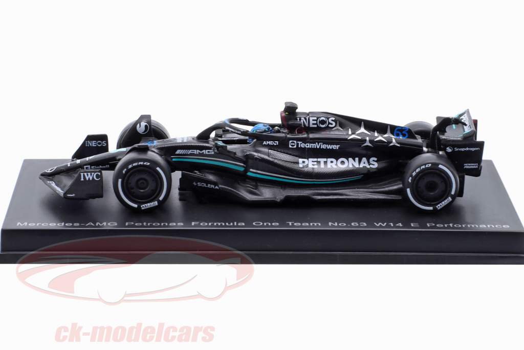 George Russell Mercedes-AMG F1 W14 #63 formel 1 2023 1:64 Spark