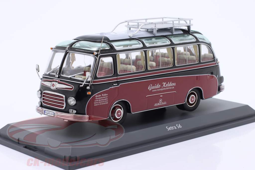 Setra S6 バス 茶色 / 赤 1:43 Schuco