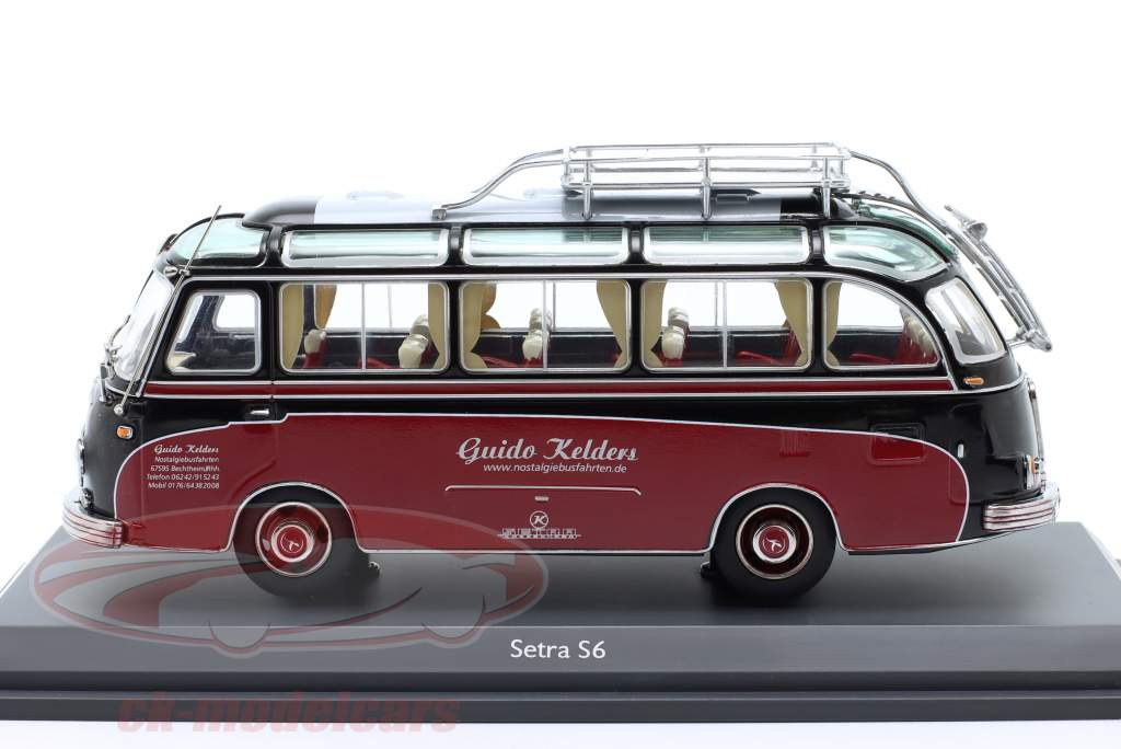 Setra S6 バス 茶色 / 赤 1:43 Schuco