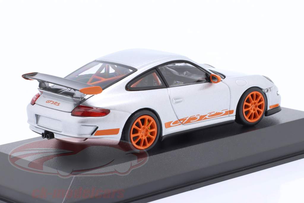 Porsche 911 (997.1) GT3 RS Año de construcción 2006 plata / naranja 1:43 Minichamps