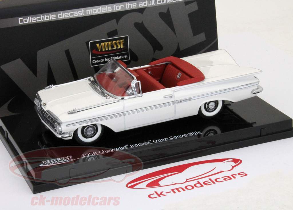 1959オープン1時43フィテッセ白に建てシボレーインパラコンバーチブル