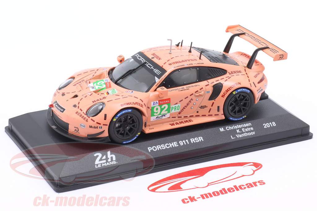 Altaya 1:43 Porsche 911 RSR #92 勝者 LMGTE-Pro クラス Pink