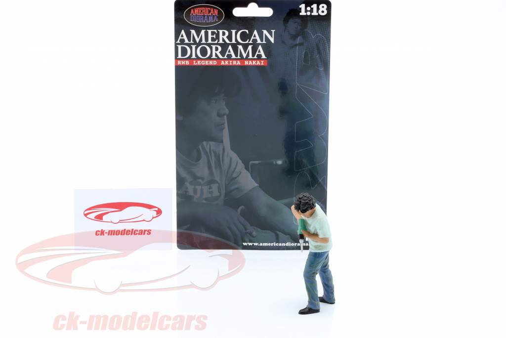 RWB-Legende Akira Nakai San Figur #3 mit Bohrmaschine 1:18 American Diorama