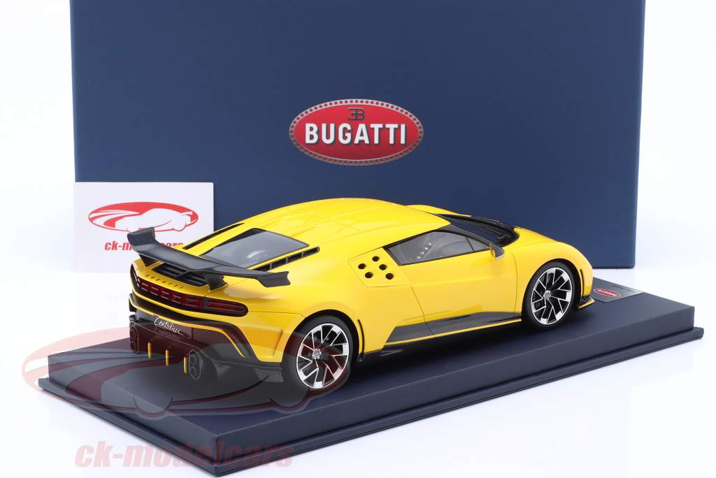 Bugatti Centodieci Année de construction 2022 jaune 1:18 LookSmart