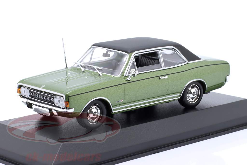 Opel Commodore A Año de construcción 1970 verde metálico / negro 1:43 Minichamps