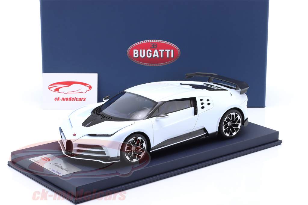 Bugatti Centodieci Année de construction 2022 blanc de quartz 1:18 LookSmart
