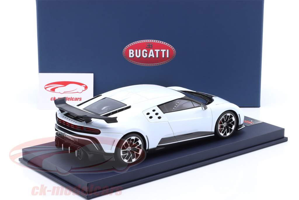 Bugatti Centodieci Ano de construção 2022 quartzo branco 1:18 LookSmart