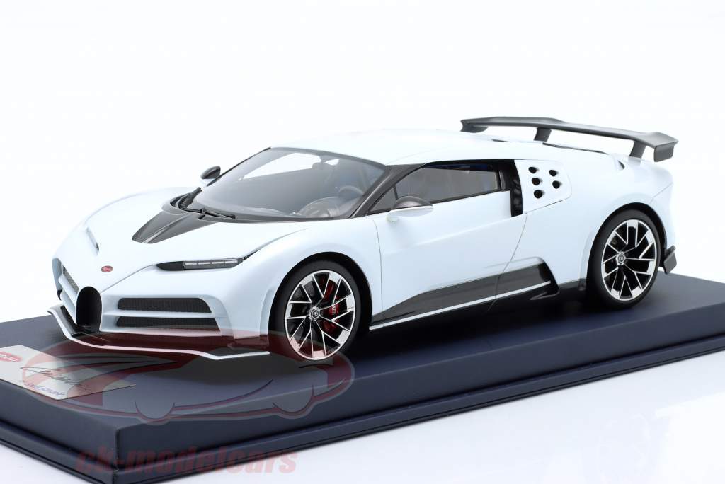 Bugatti Centodieci Année de construction 2022 blanc de quartz 1:18 LookSmart