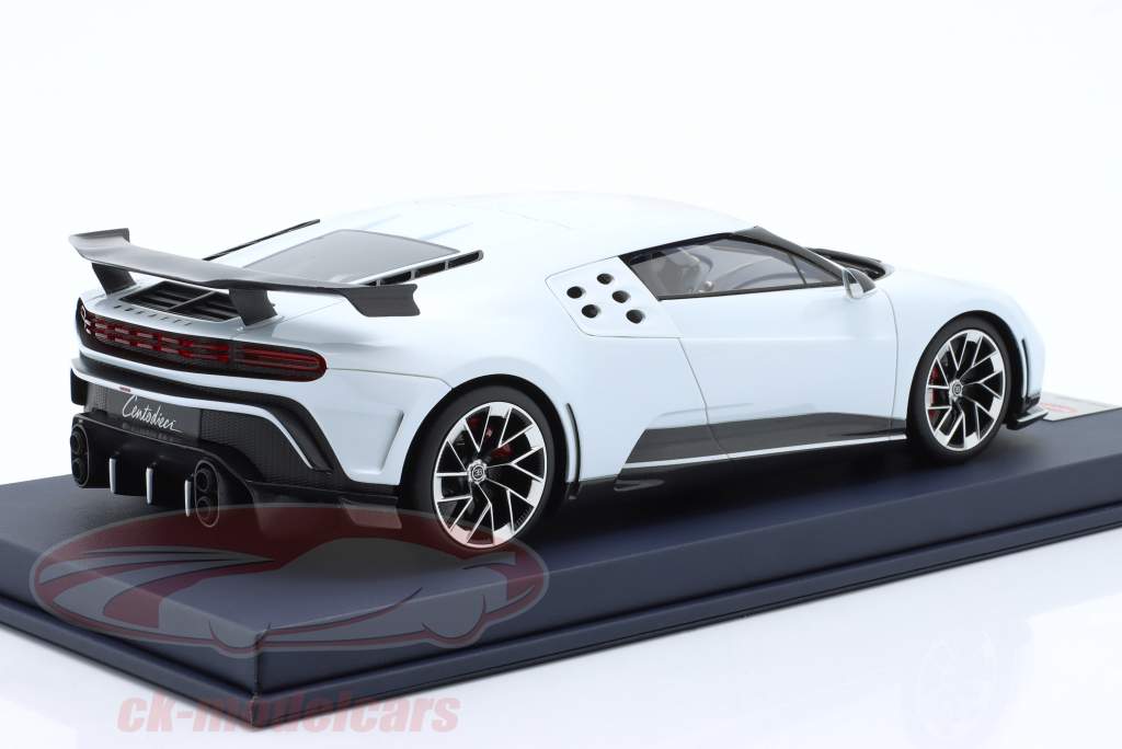 Bugatti Centodieci Année de construction 2022 blanc de quartz 1:18 LookSmart