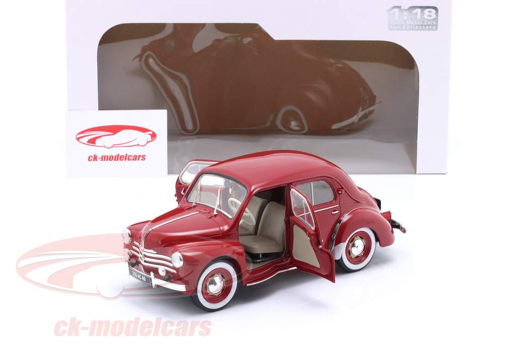 Renault 4CV Byggeår 1956 mørkerød 1:18 Solido