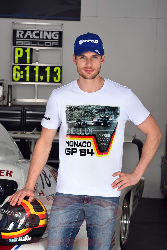 Stefan Bellof Camiseta Mônaco GP Fórmula 1 1984 branco