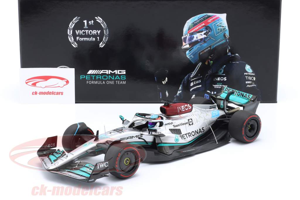 Minichamps 1:18 G. Russell Mercedes-AMG F1 W13 #63 1st F1