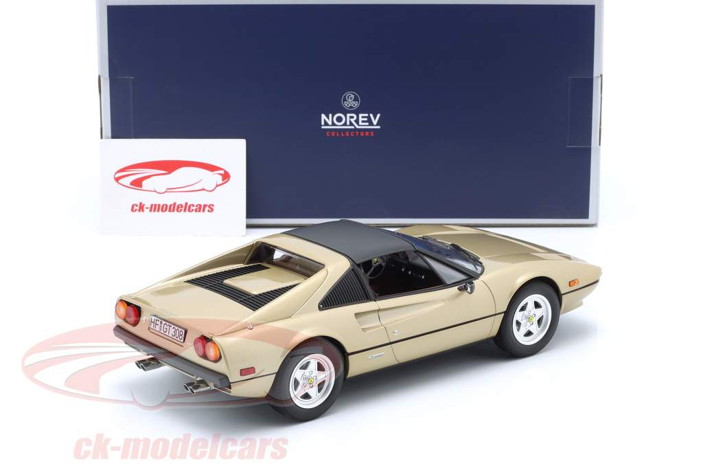 Ferrari 308 1/18スケール ミニカー Norev 1:18 Ferrari 308 GTS Quattrovalvole year 1982 gold