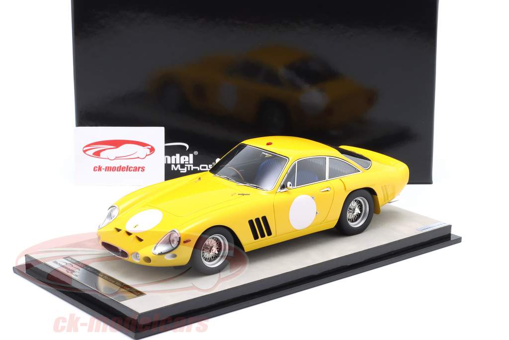 Ferrari 330LMB Trykke version 1963 modena gul 1:18 Tecnomodel