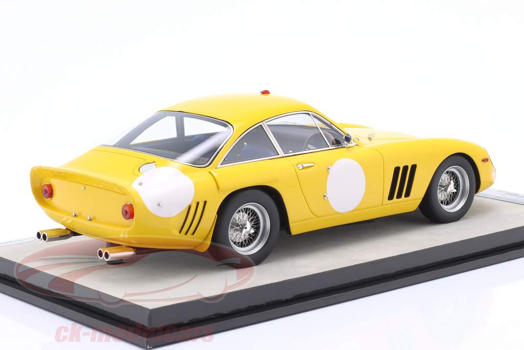 Ferrari 330LMB Trykke version 1963 modena gul 1:18 Tecnomodel