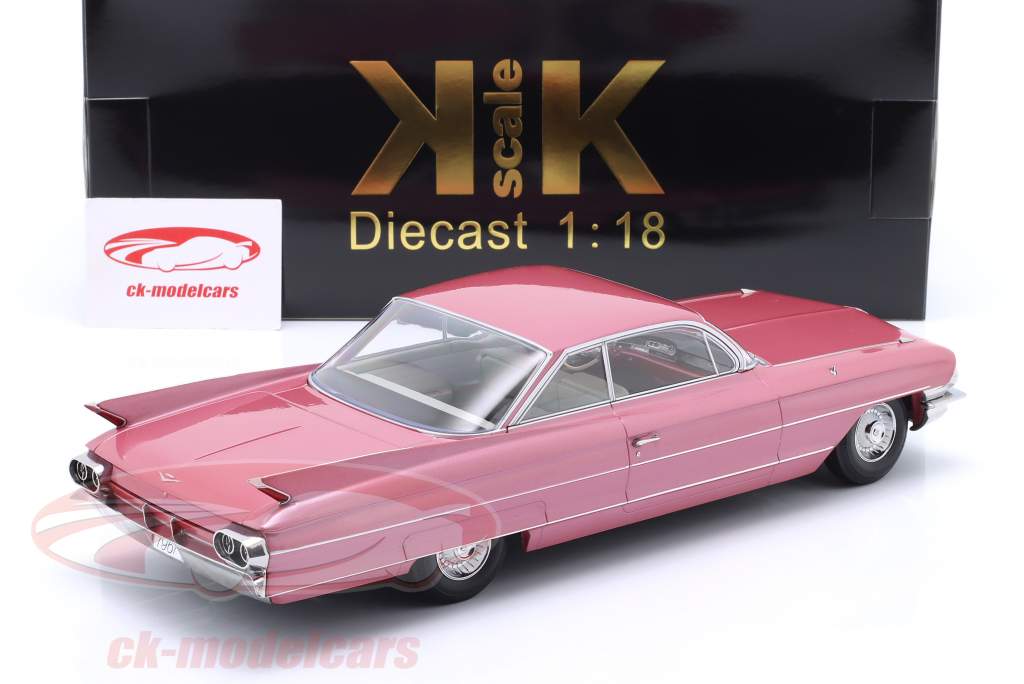 Cadillac Series 62 Coupe DeVille year 1961 pink metallic 1:18 KK-Scale
