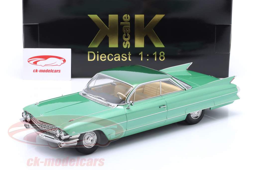 Cadillac Series 62 Coupe DeVille Ano de construção 1961 verde metálico 1:18 KK-Scale