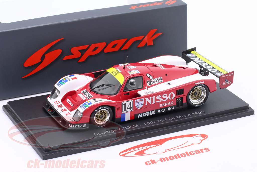 Courage C30LM #14 24 timer LeMans 1993 Bell, Robert, Fabre 1:43 Spark