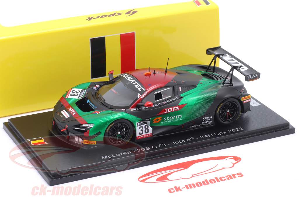 McLaren 720S GT3 #38 8e 24h Spa 2022 Bell, Kirchhöfer, Wilkinson 1:43 Spark