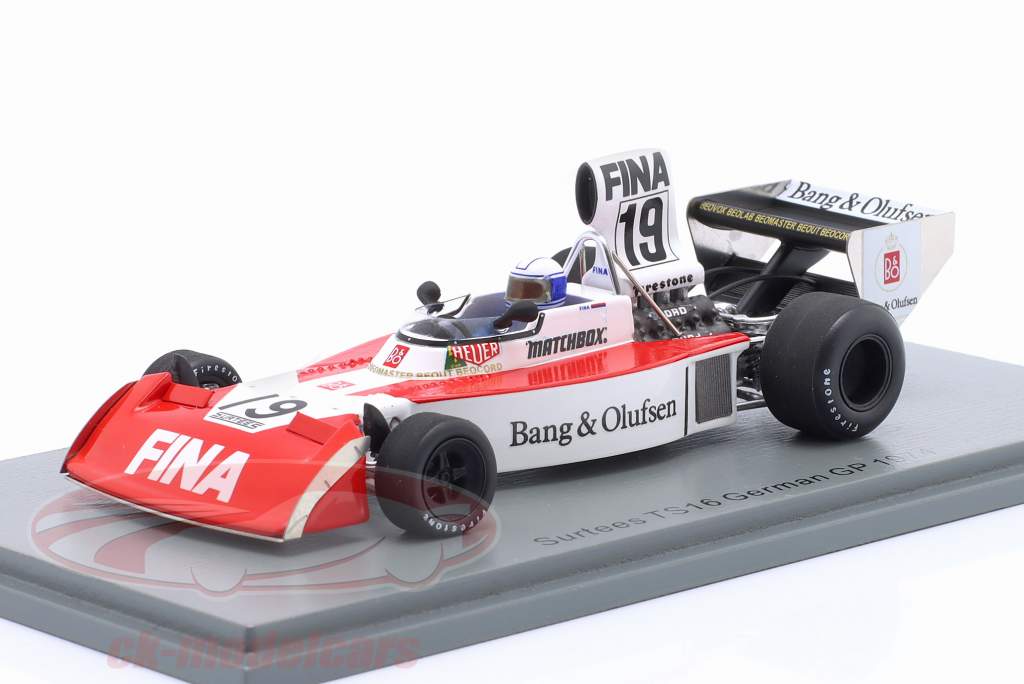 Jochen Mass Surtees TS16 #19 Allemand GP formule 1 1975 1:43 Spark