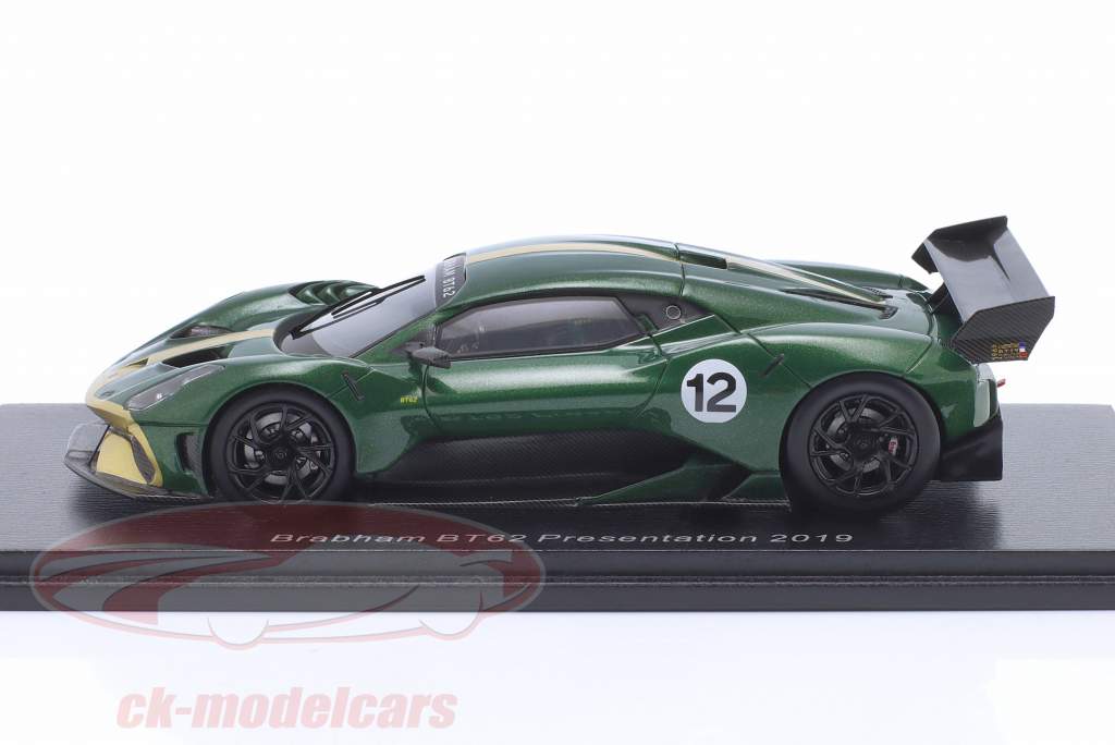 Brabham BT62 #12 Presentation Car 2019 绿色的 金属的 1:43 Spark