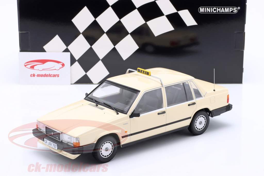 Volvo 740 GL Taxi Germania Anno di costruzione 1986 beige 1:18 Minichamps