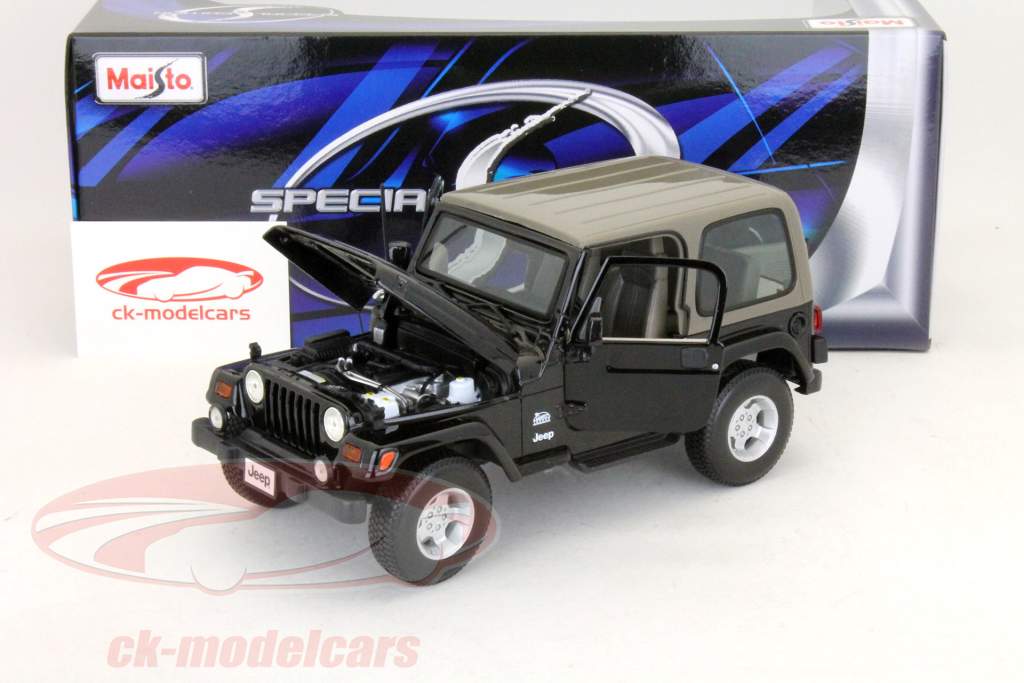 吉普牧马人撒哈拉黑色硬顶麦斯托1:18