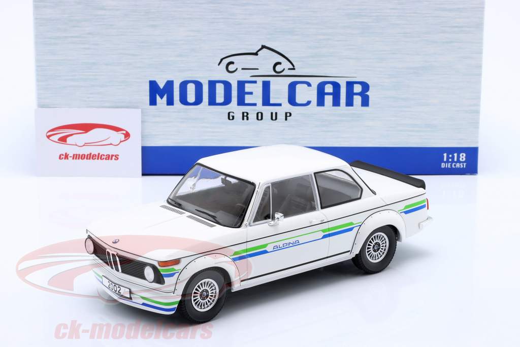 BMW 2002 Alpina Baujahr 1973 weiß / Dekor 1:18 ModelCar Group