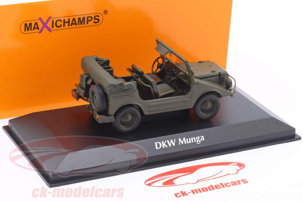 DKW Munga Byggeår 1955 satin grøn 1:43 Minichamps